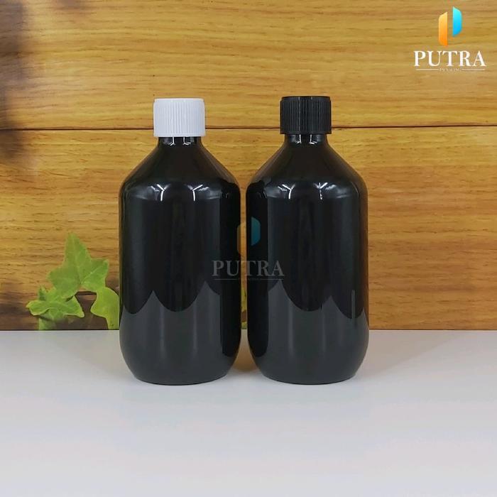 BOTOL ULIR 300 ML MADA PLASTIK / BOTOL PLASTIK PET BLACK 300ML