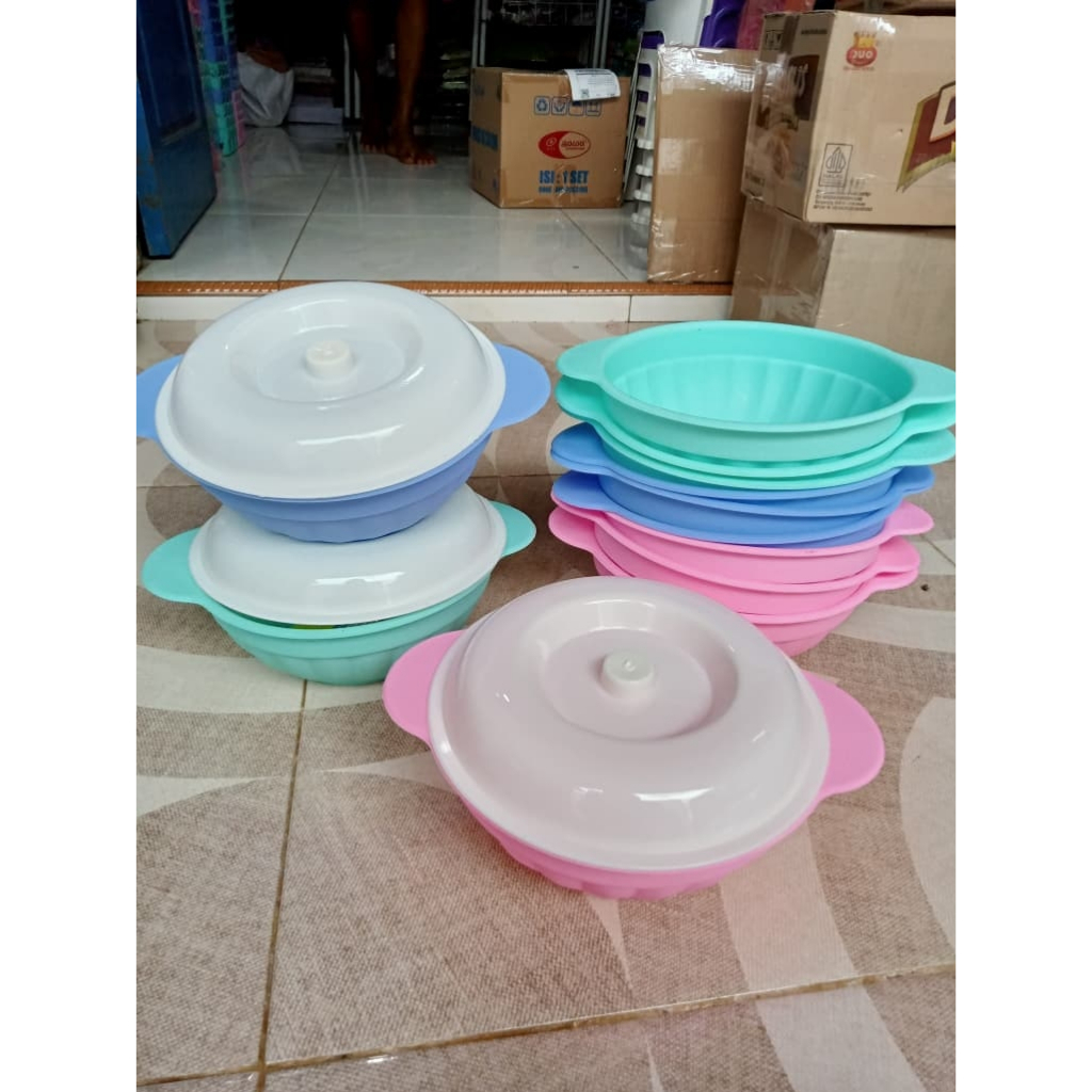 3Pcs New Cornelius Basi Bulat Besar Tempat Sayur Wadah Saji Plastik / Mangkok Basi Sop Plastik BPA F