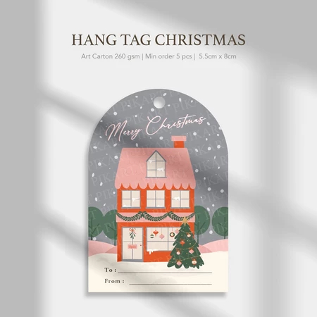 Hang Tag Motif Natal Merry Christmas Motif Lucu Kartu Ucapan Untuk Natal