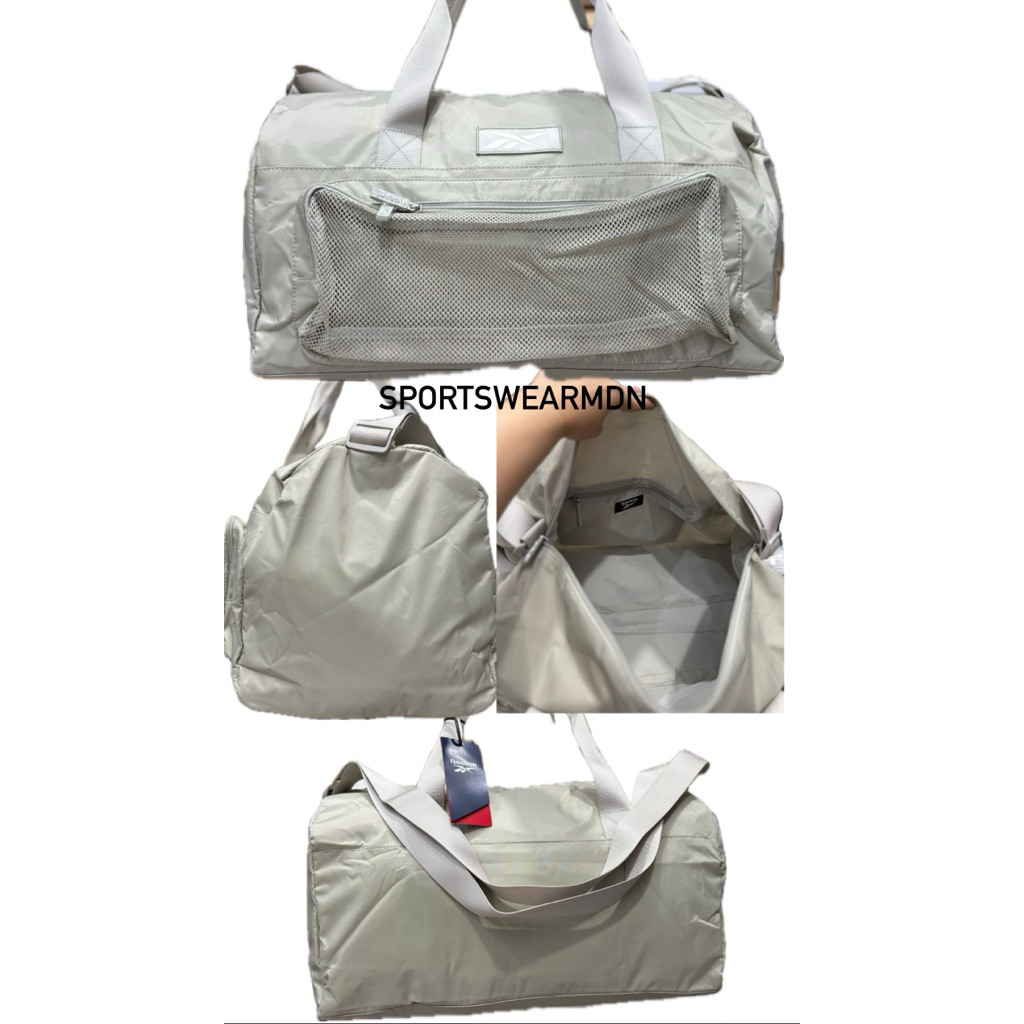 TAS REEBOK DUFFLE GYM BAG BEIGE REEUTB248MS TAS GYM FITNESS DUFFLE BAG TRAVEL BAG TAS SERBAGUNA 100%