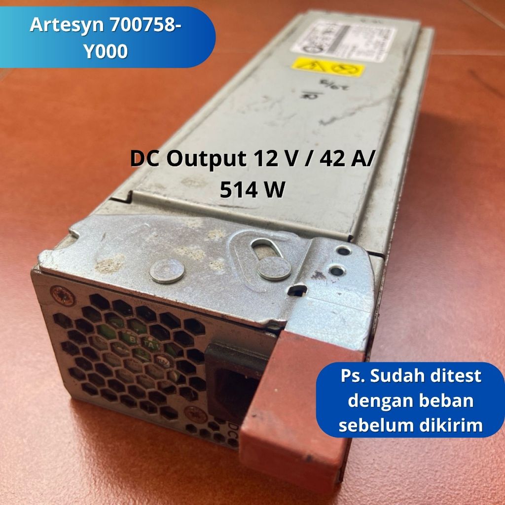 Power Supply PSU Adaptor Switching SMPS Artesyn 700758-Y000 Output 12 Volt / 42 Ampere / 514 Watt
