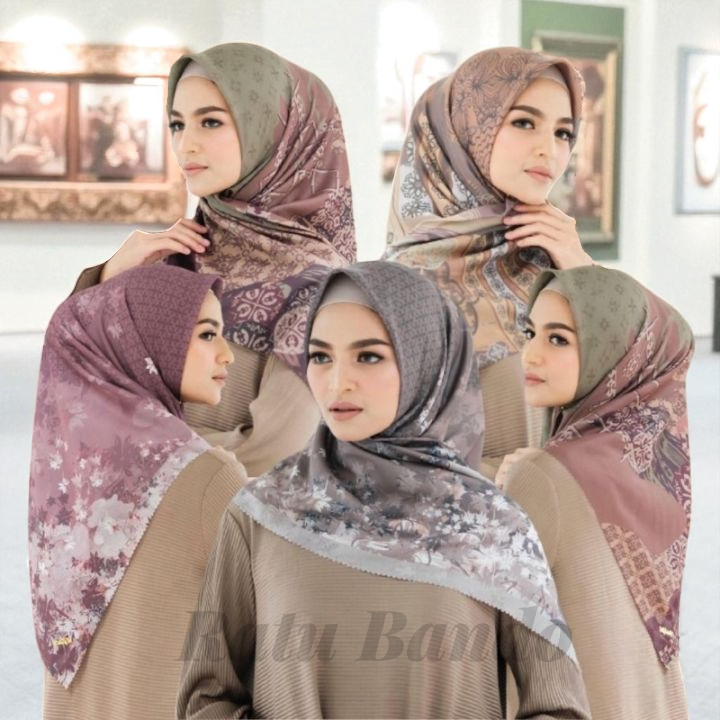 Grosir 12 Pcs Hijab Segiempat Motif Random Kerudung Motif Segiempat Bahan Voal Lasecurt