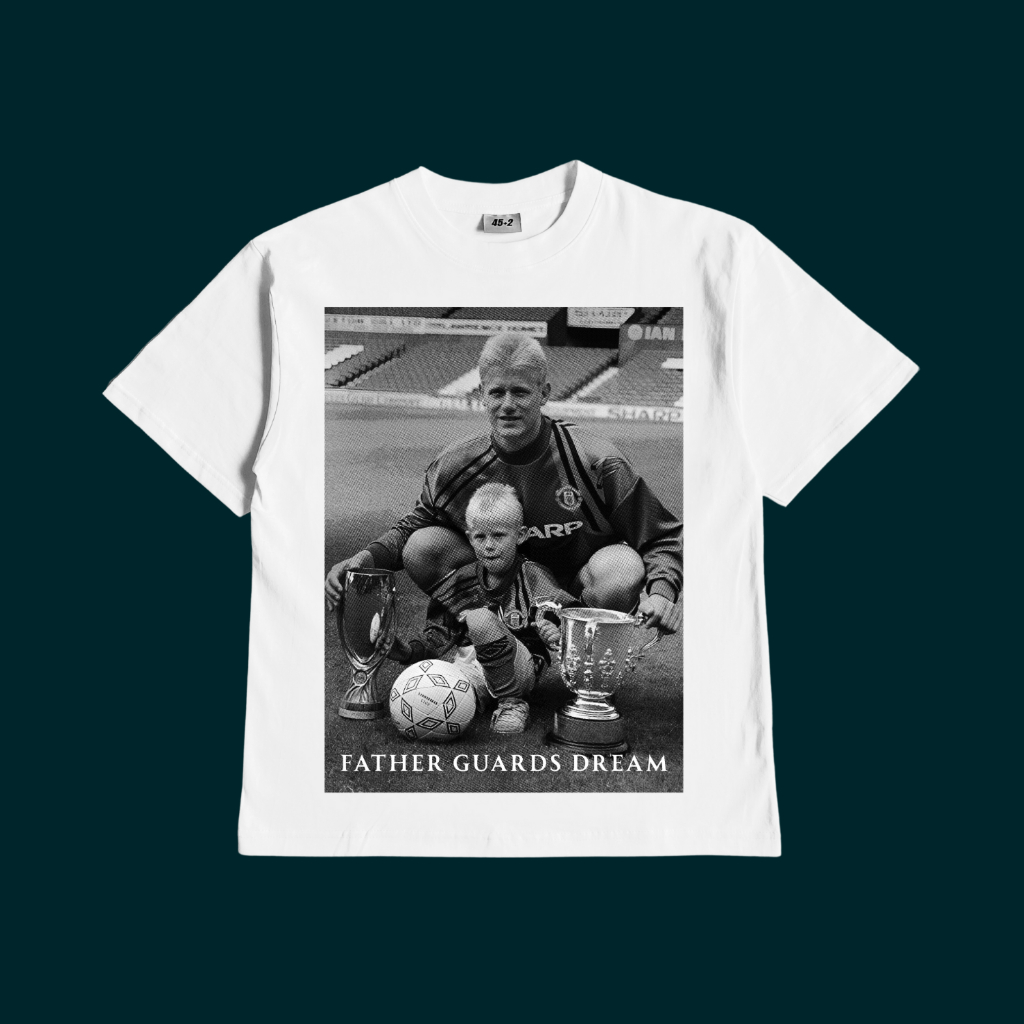45PLUSTWO - Schmeichel Oversized T-shirt | Father Guards Dream | Heavyweight Cotton