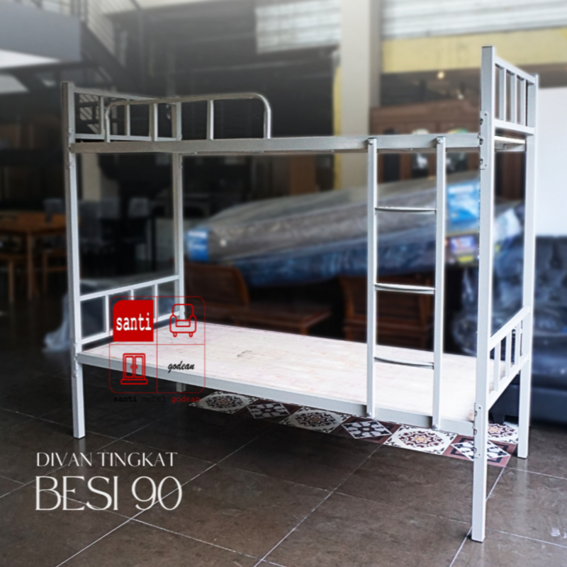 Divan Tingkat / Dipan Tingkat / Divan Susun / Dipan Susun / Bunk Bed / Ranjang Tingkat Besi 90 x 200