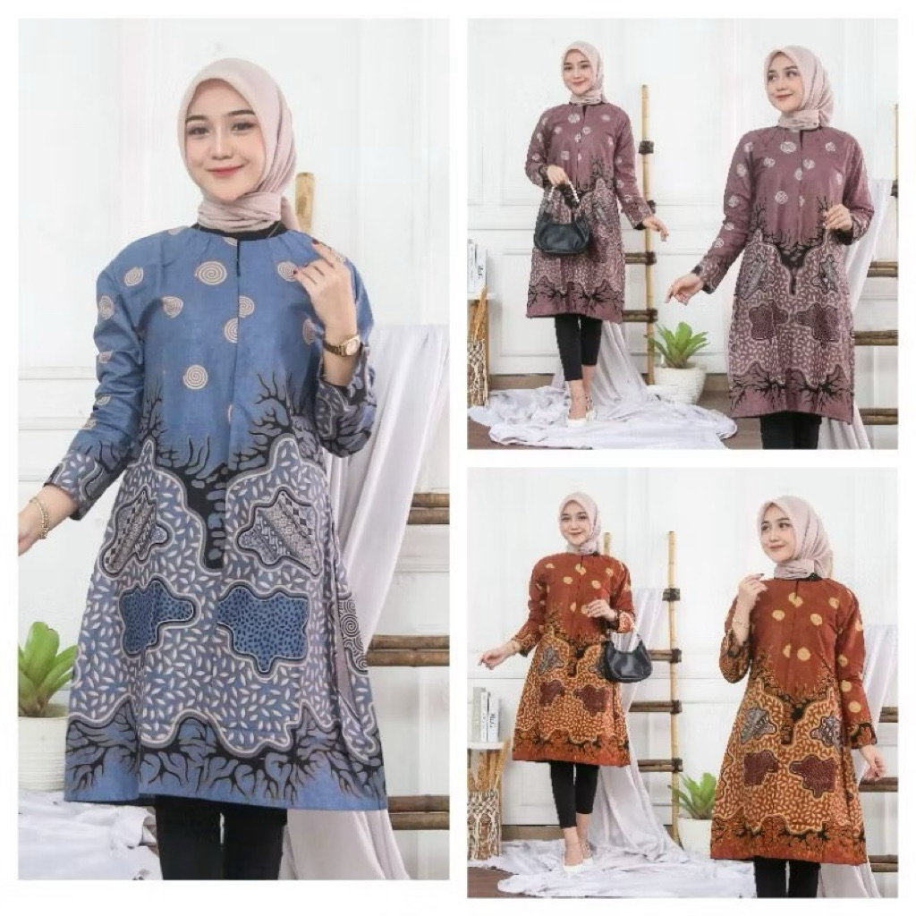 Tunik Batik Busui Terjangkau Tunik Batik modern