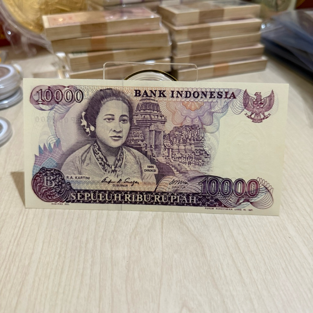 uang kuno 10000 Kartini tahun 1985 seri genap cantik