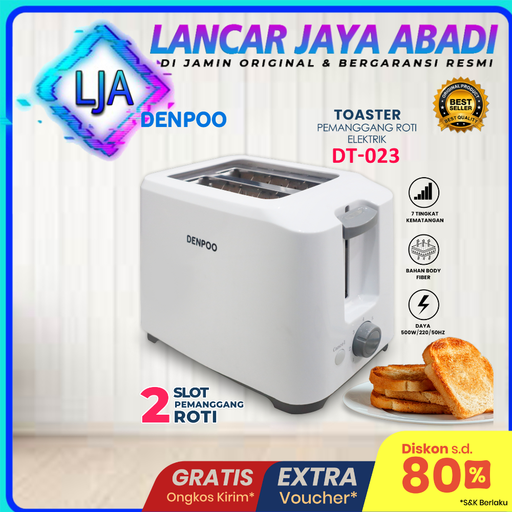 Toaster Pemanggang Roti DENPOO DT 023