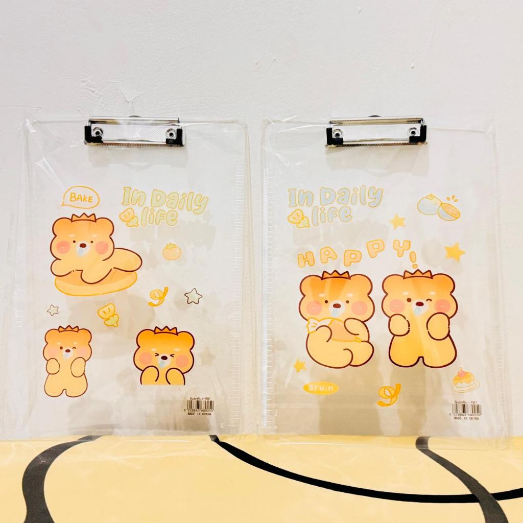 Papan Ujian Clipboard Transpara Acrylic Cotton Lucu A4/papan Jalan