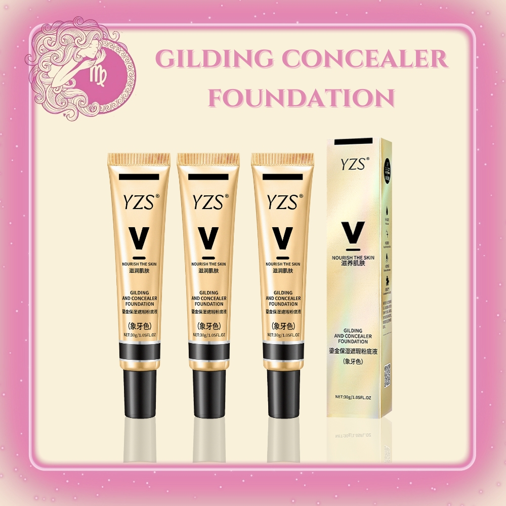 YZS Gilding Concealer Liquid Foundation BB Cream Makeup Alas Bedak Cair Waterproof XX025