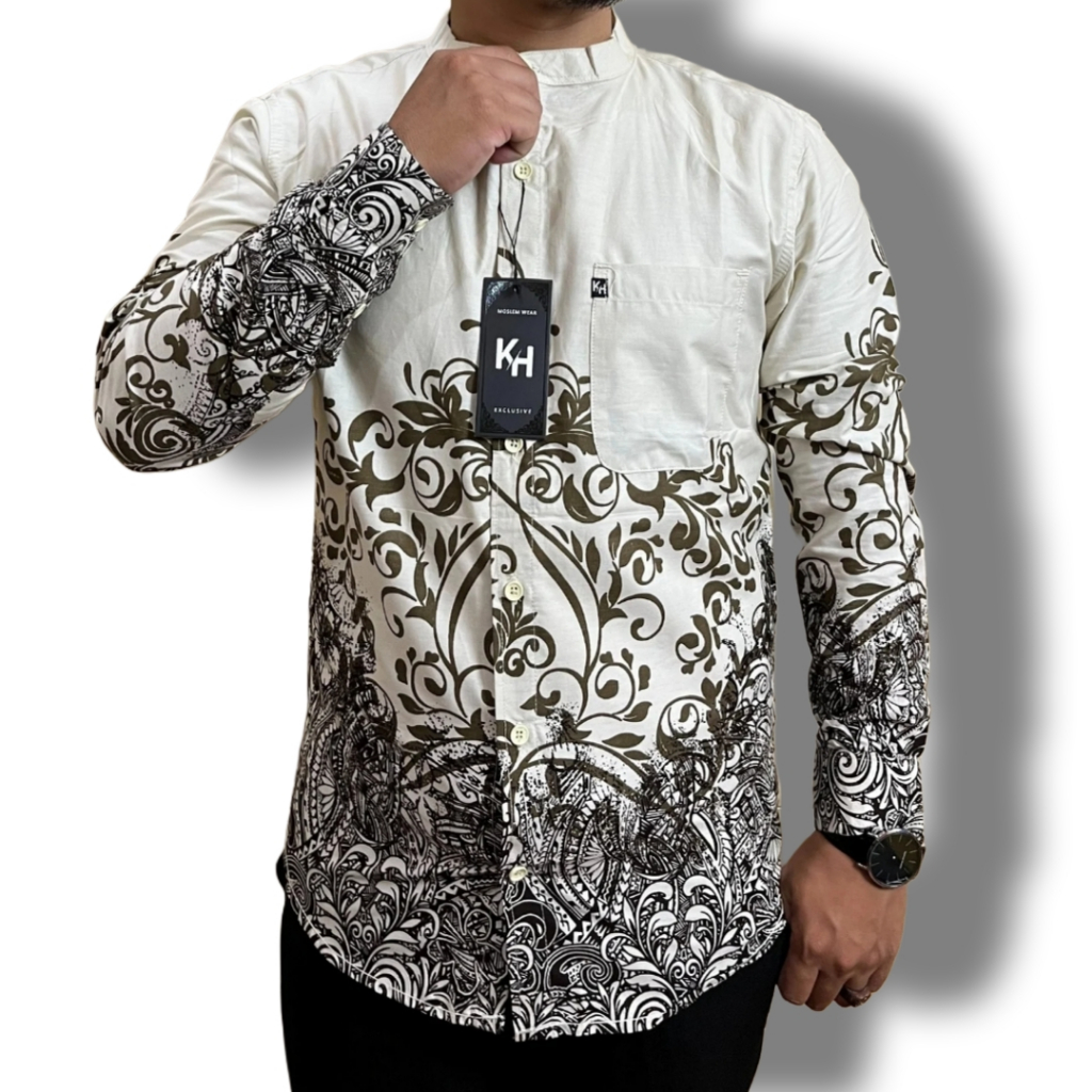 Kemko KH 009 Baju Koko Batik Pria Lengan Panjang Katun High Quality