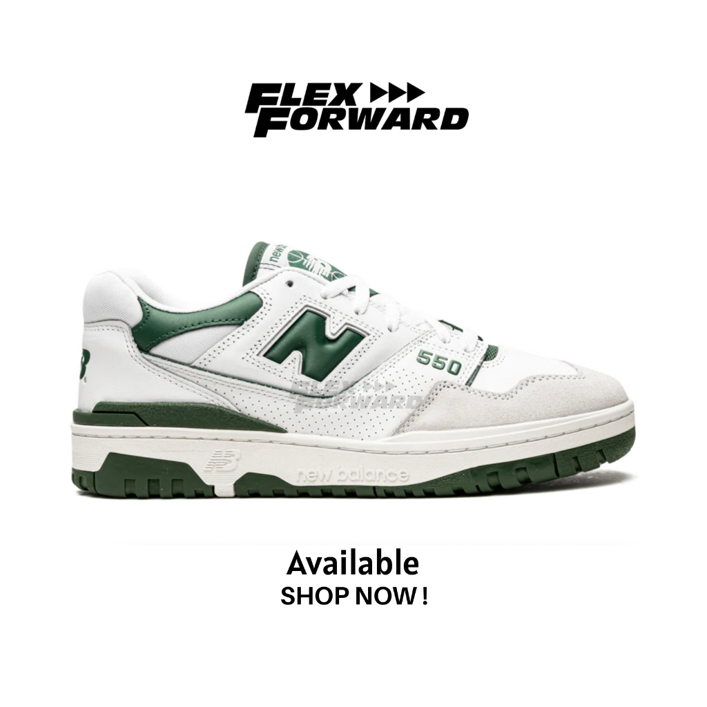 FlexForward. - Sepatu NB 550 White Green Authentic Sneakers