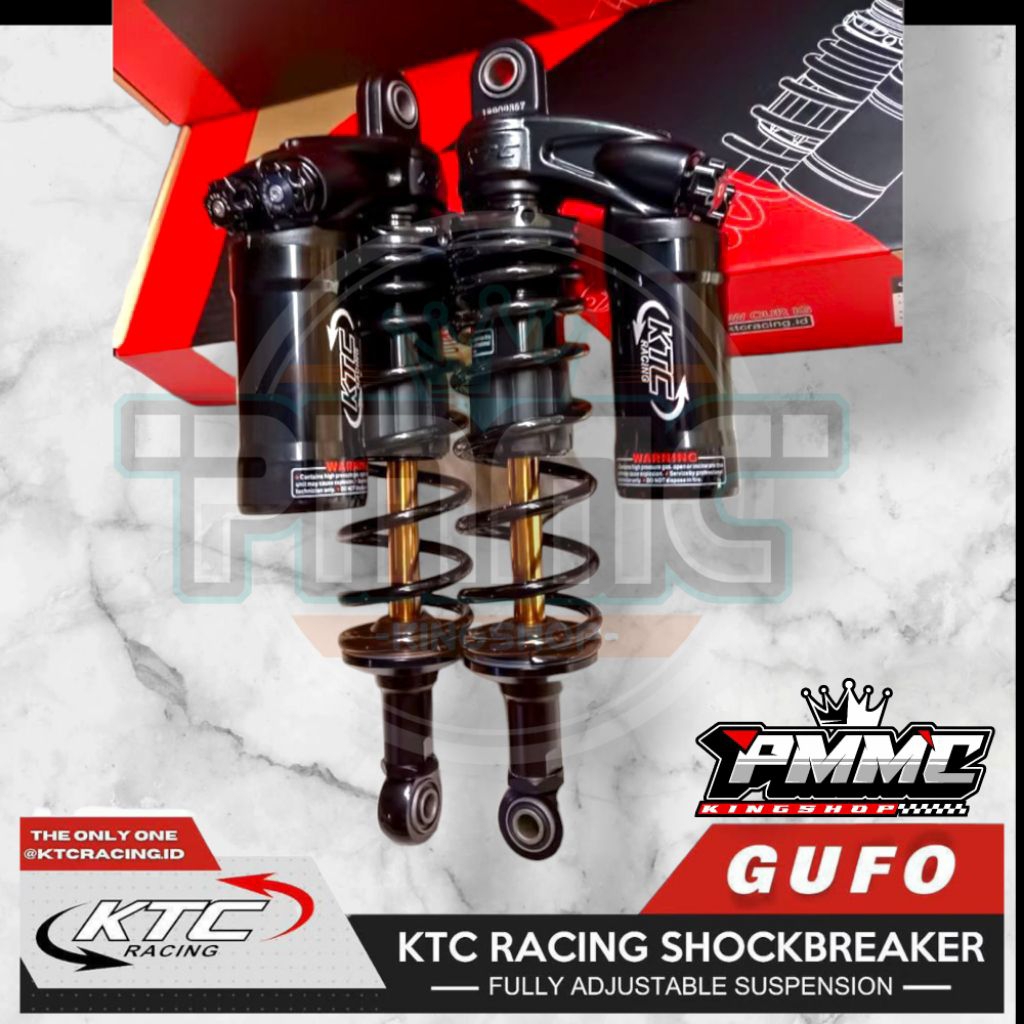 SHOCK BREAKER  SHOCK KTC GUFO SERIES NEW ORIGINAL RXKING W175 CB100 TIGER GL PRO  320mm HITAM AS GOL