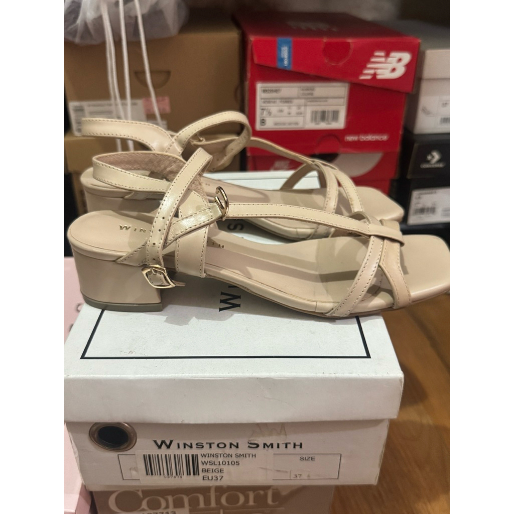 Sandal heels winston smith beige size 37 with box