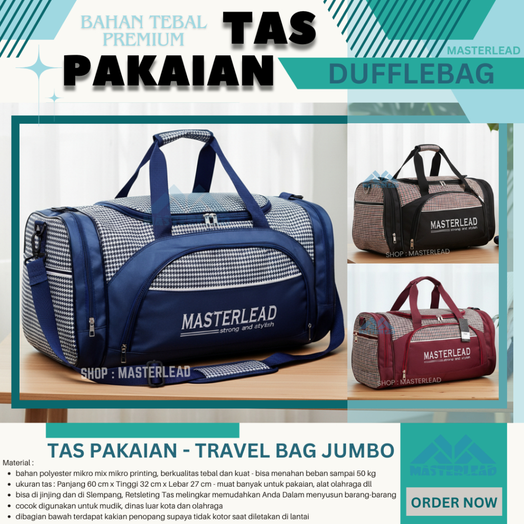 Tas Travel bag  Jumbo termurah Tas Mudik kekinian Tas pakaian buat mudik dan olahraga pria/wanita