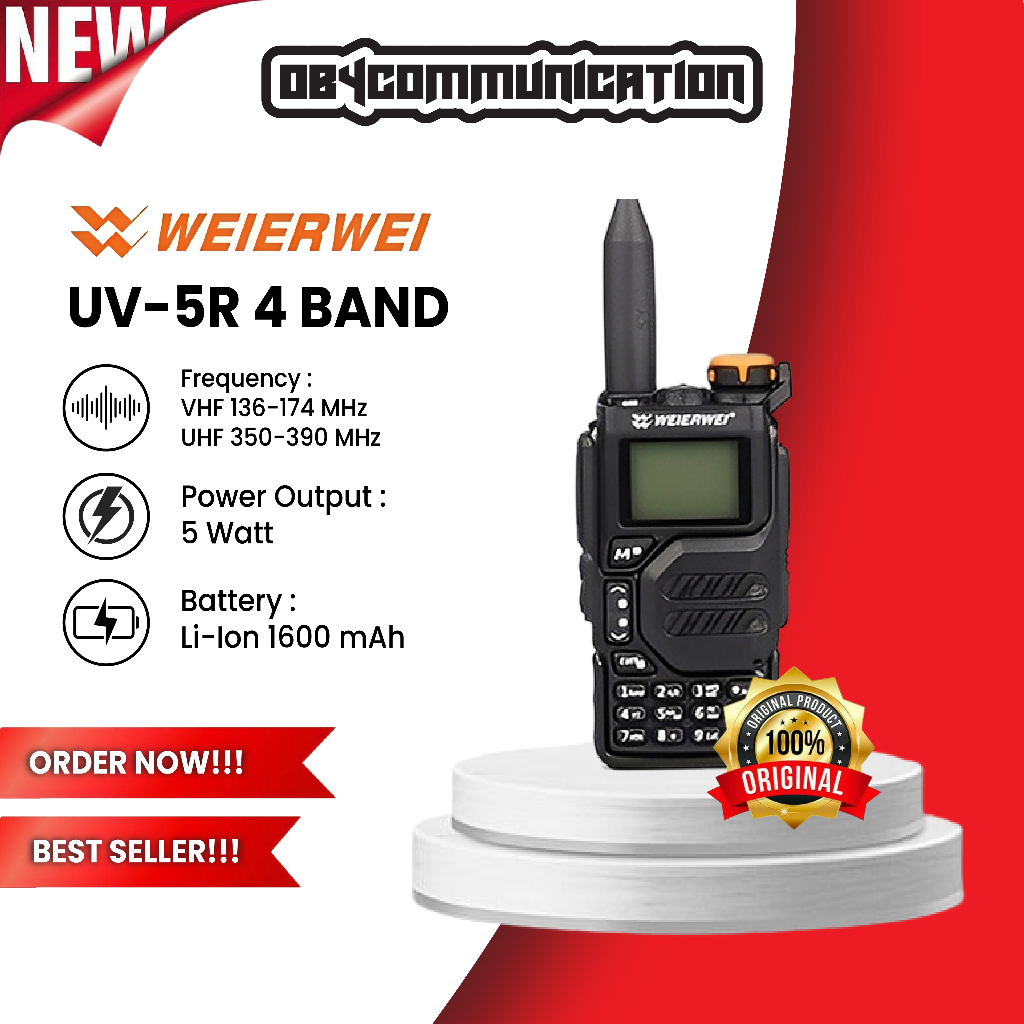 HT WEIERWEI UV-5R 4 BAND ORIGINAL GARANSI RESMI