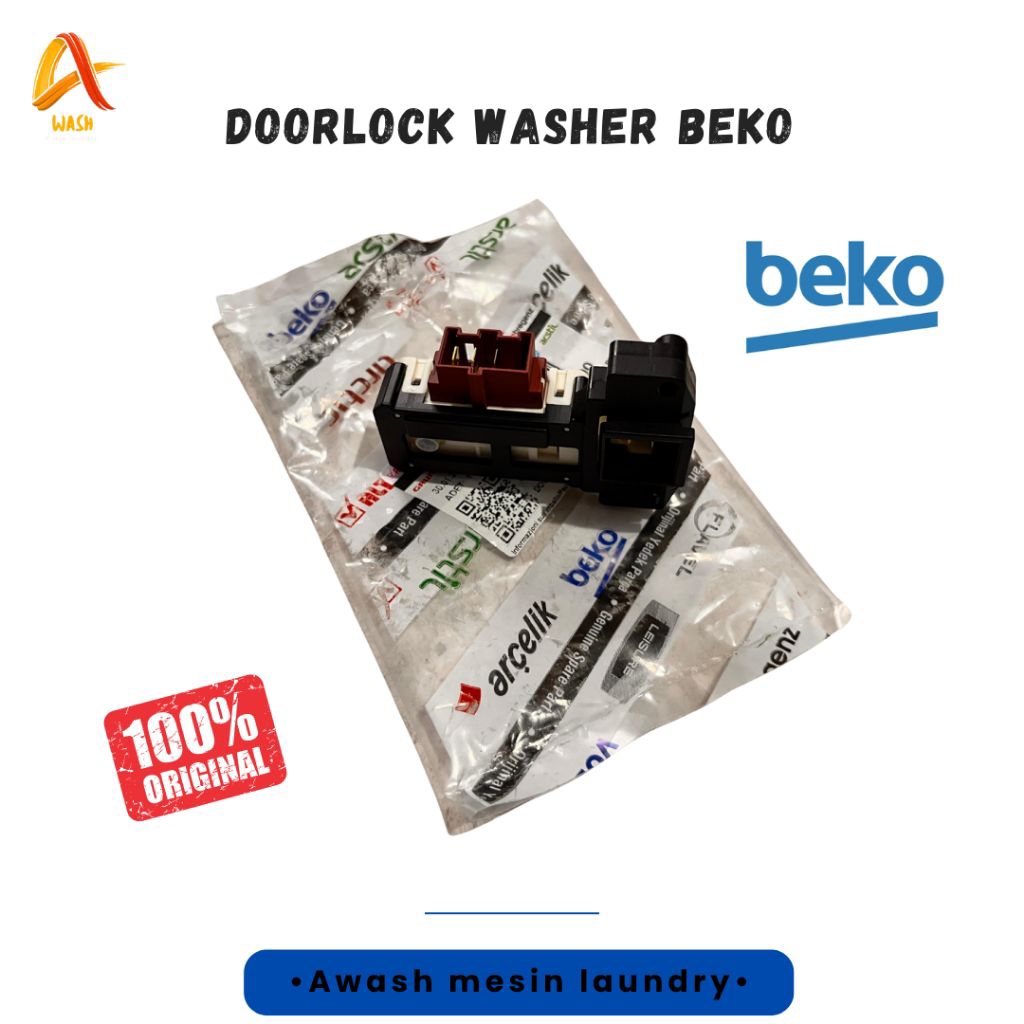 Doorlock mesin cuci beko front loading