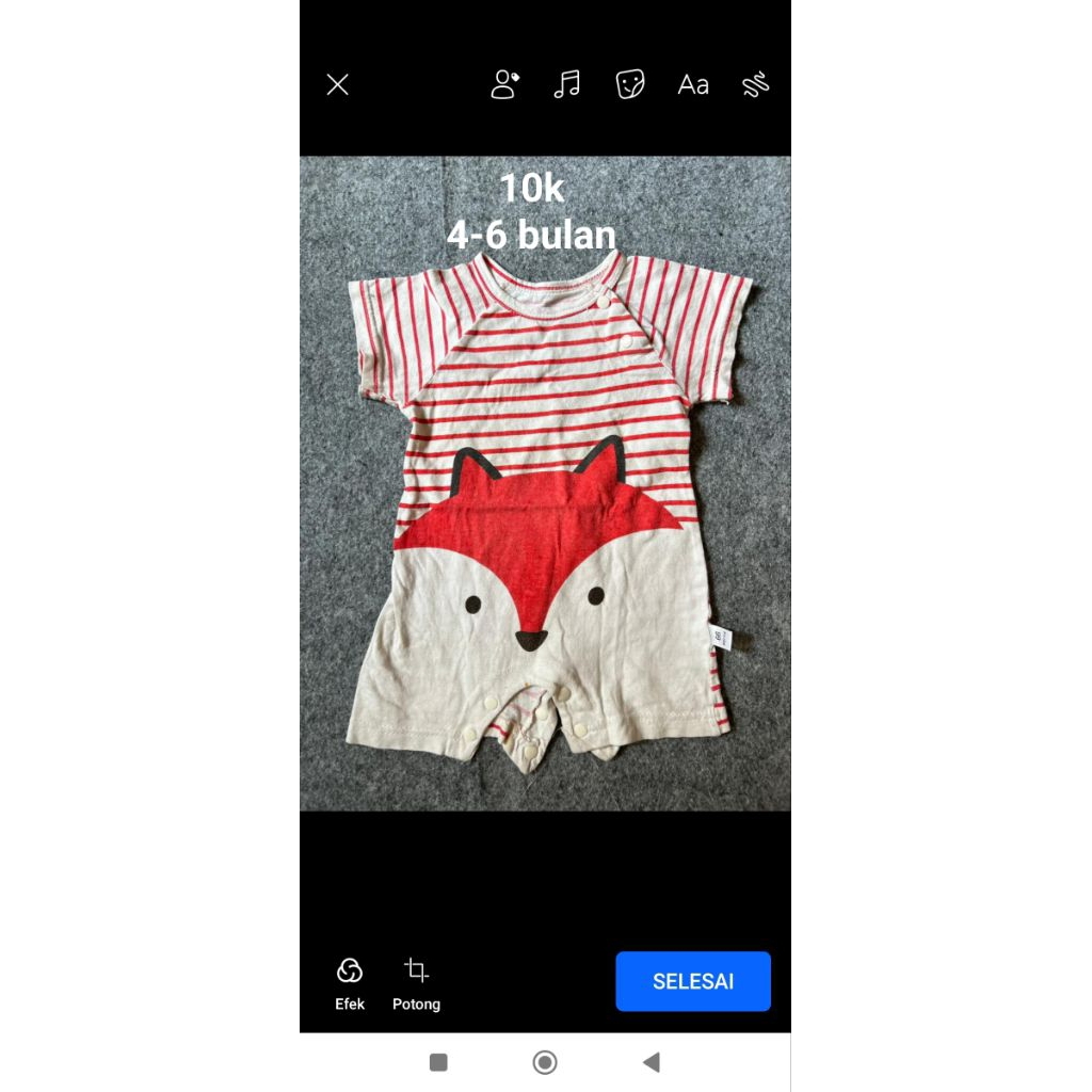Preloved baju bayi serba 10 ribu