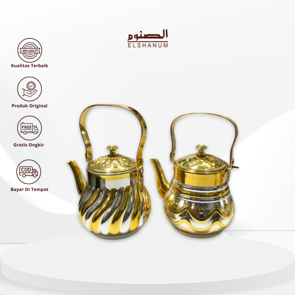 Teko Arabian Tea Kettle 1L/Teko Hias Arabian/Teko Cantik Dan Unik alelal store