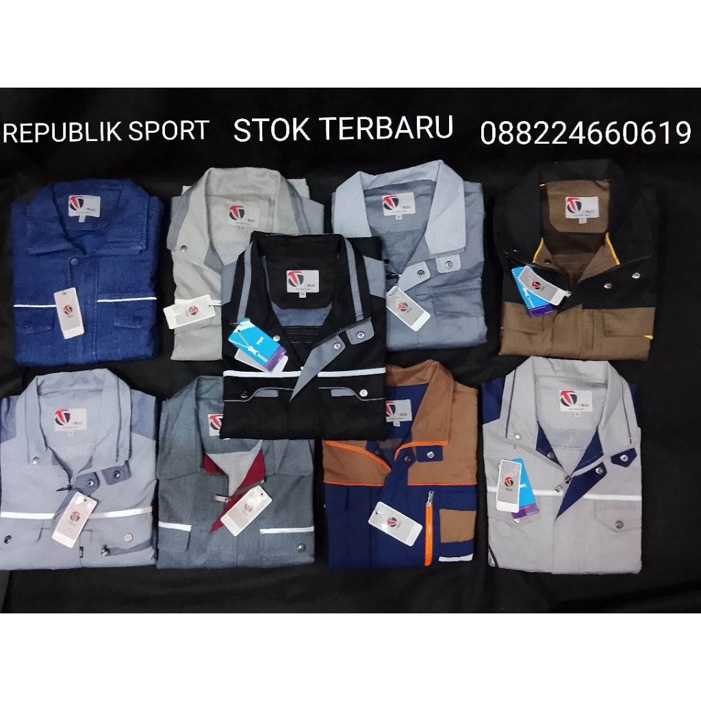 BAJU KERJA ATASAN SAFETY T'BUC DOUBLE REFLECTOR 9 VARIAN 100% ORIGINAL EKSPOR KOREA