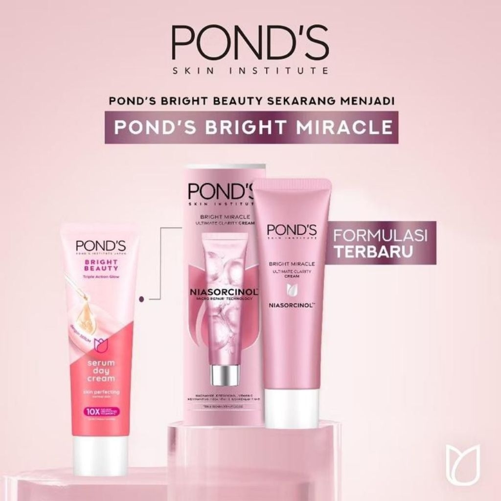 Ponds bright miracle ultimate clarity cream niasorcinol/pelembab ponds 20g