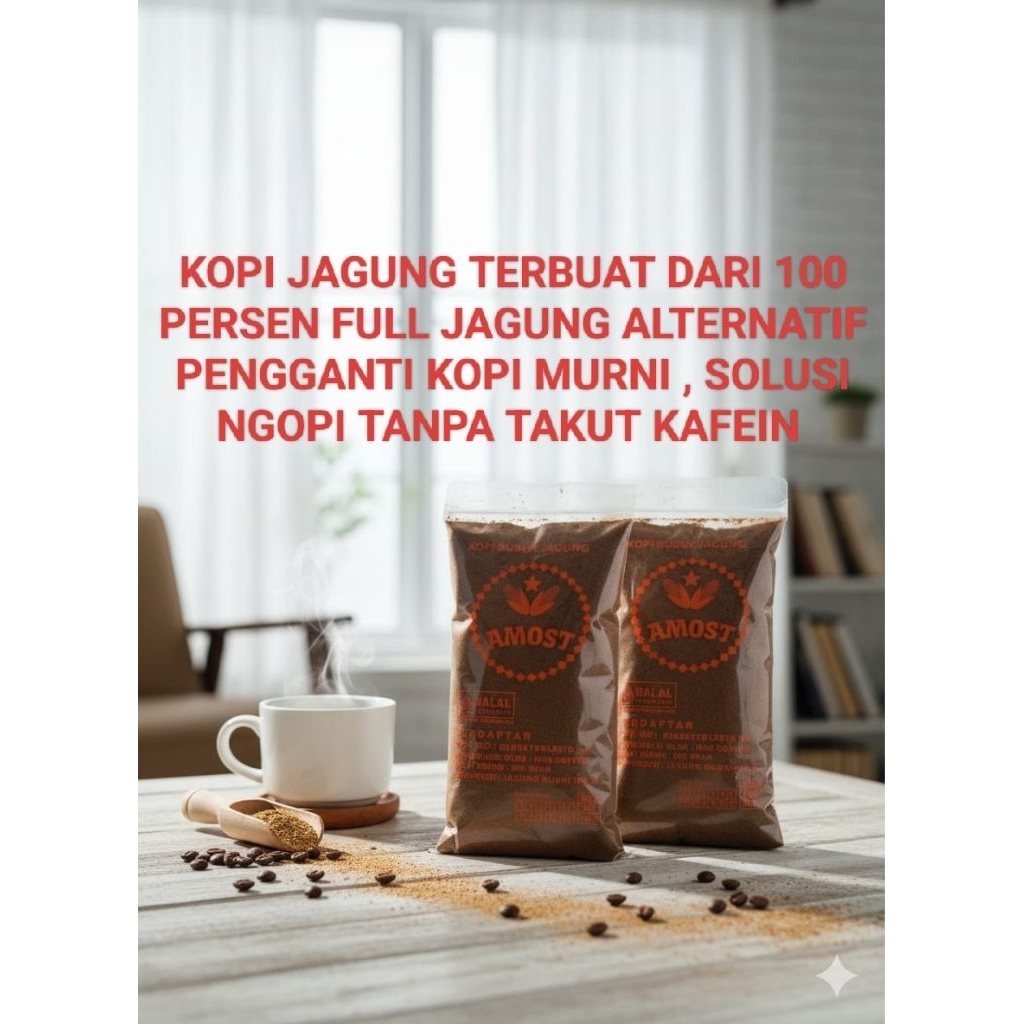 KOPI TANPA KAFEIN 250 GRAM COFFEE JAGUNG MURNI 100 PERSEN COCOK UNTUK YANG PENGEN NGOPI TANPA TAKUT 