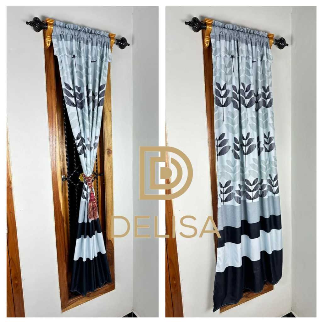 GORDEN JENDELA MINIMALIS TERBARU MOTIF BUNGA DAN KARAKTER UKURAN 80cmX165cm MODEL SERUT