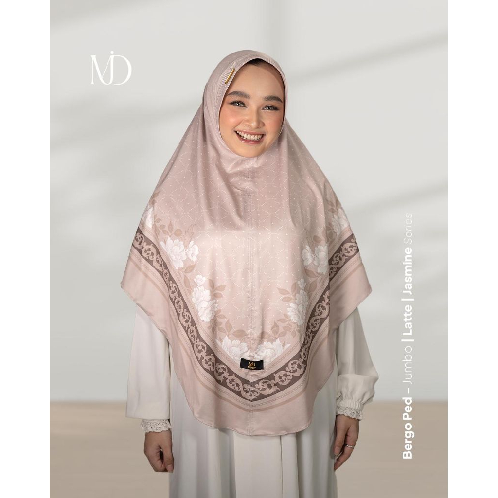 Hijab Bergo Motif Jumbo Jasmine