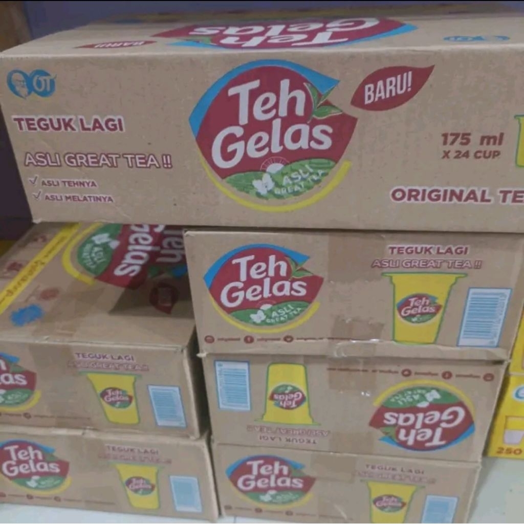 Teh gelas kemasan gelas 1dus promo
