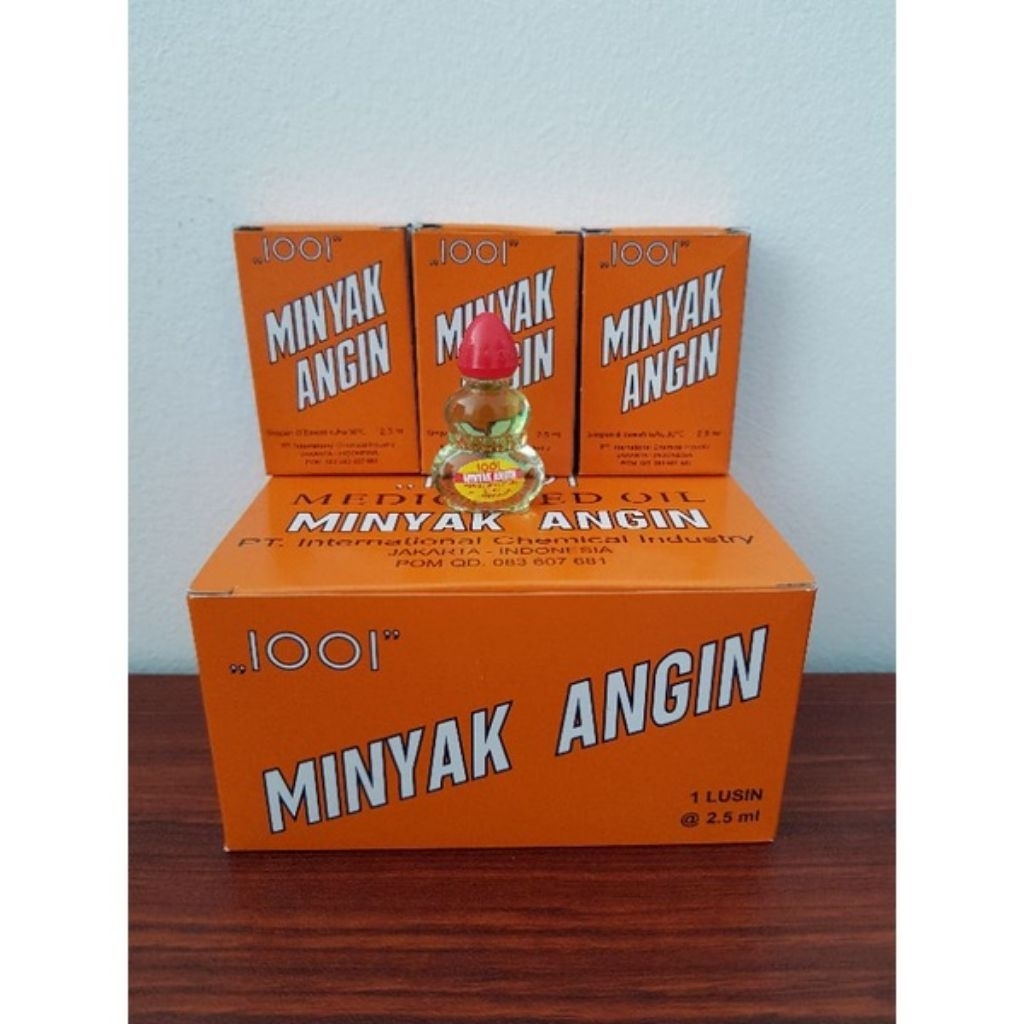 ORIGINAL MINYAK ANGIN PPO/ MINYAK ANGIN 1001. Per pak isi 12 pcs/ 6 pcs/ 3 pcs