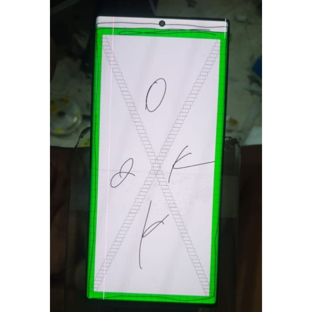 lcd ssmsung note 20u garis 1 pinggir