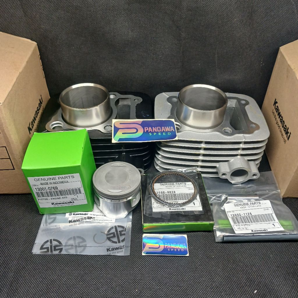 Paket Blok Standar Piston Ring Seher Pen Dan Clip Klx 150 Bf D-Tracker New S L G Klx 150 SM Super Mo