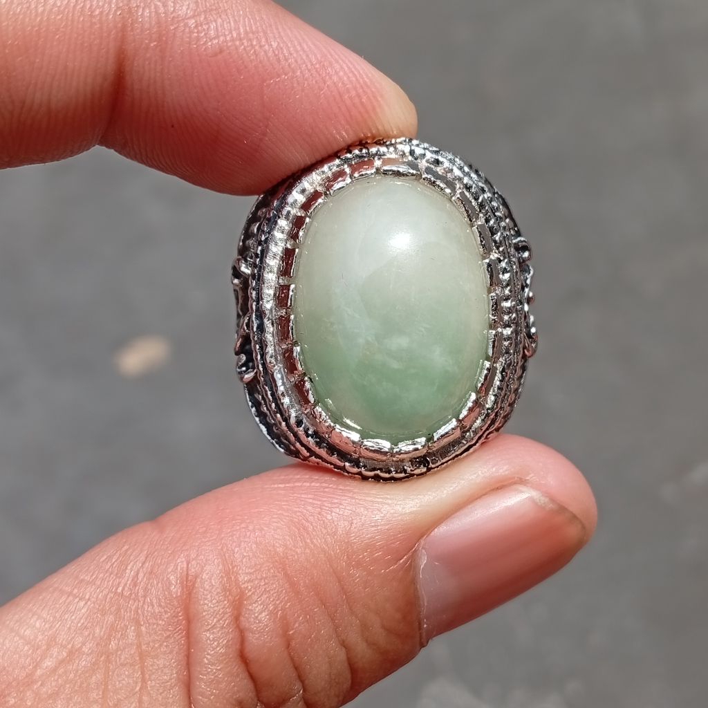 Batu Giok 2 Warna Jadeite Jade Myanmar Burma type B 20 ct