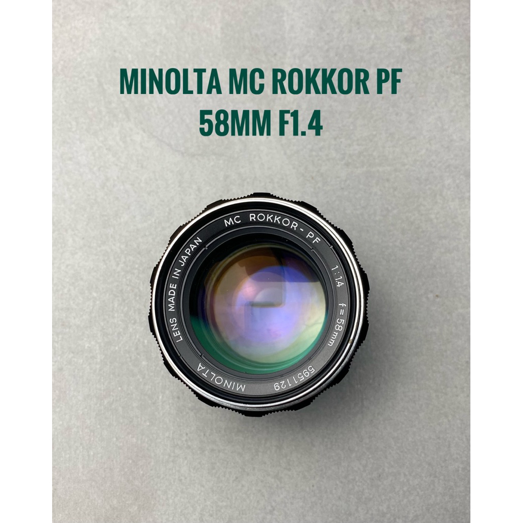 Minolta MC Rokkor-PF 58mm f1.4 mount MD