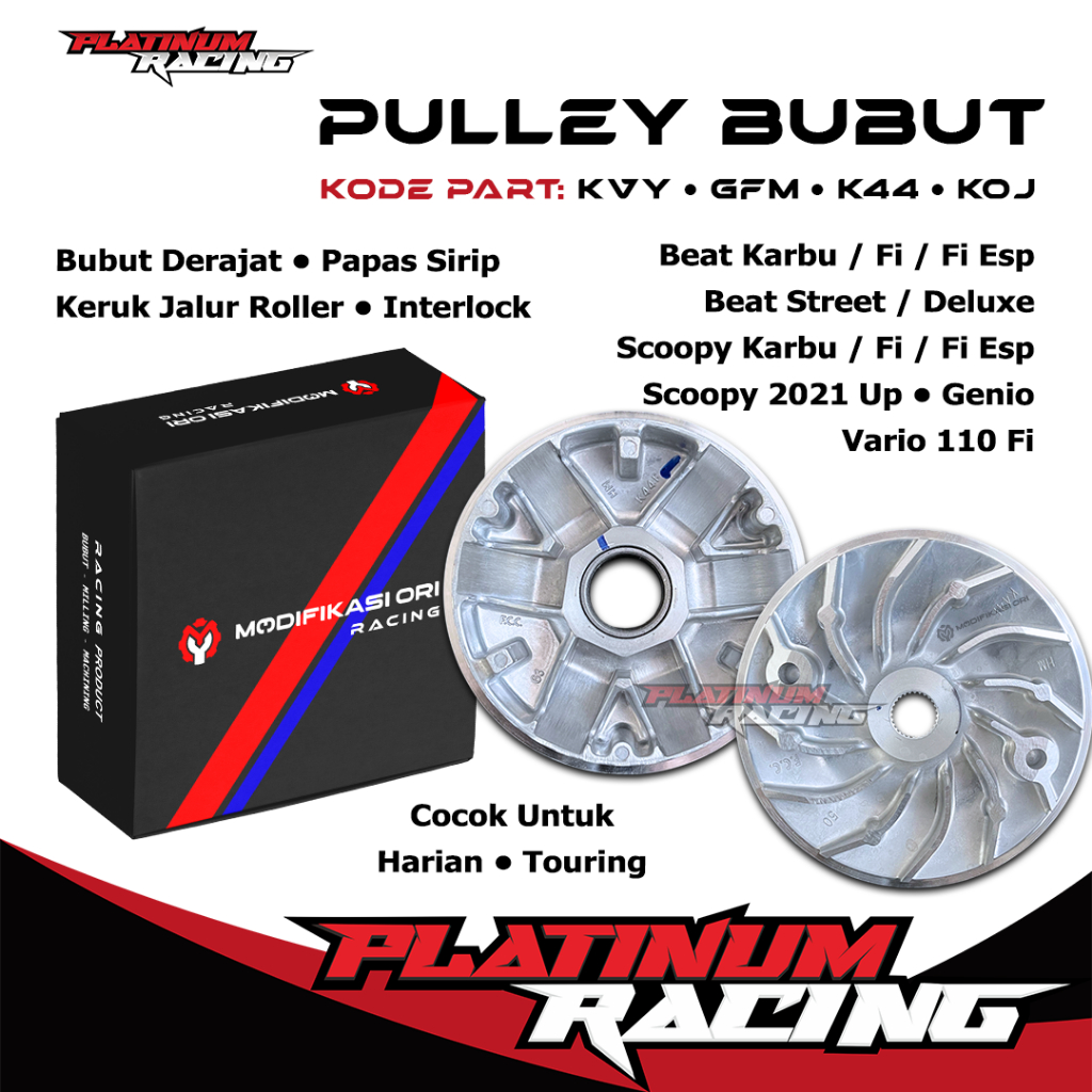 RUMAH ROLLER BEAT KARBU FI INJEKSI STATER KASAR PULLEY BUBUT CUSTOM SCOOPY KARBU VARIO 110 KARBU