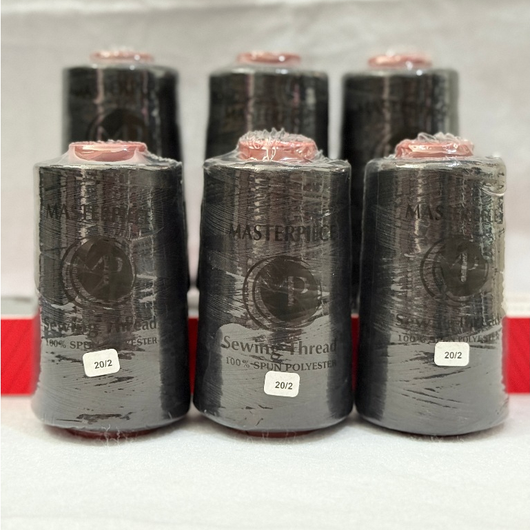 Benang Jahit Jeans 20/2 Hitam 3.000 Yard Isi 6 Pcs