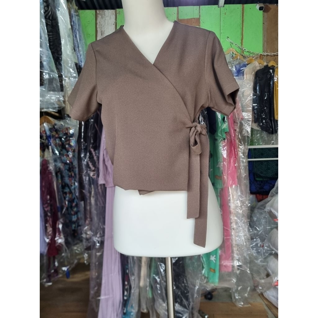 blouse crop, baju kerja, baju crop, baju jalan, atasan crop