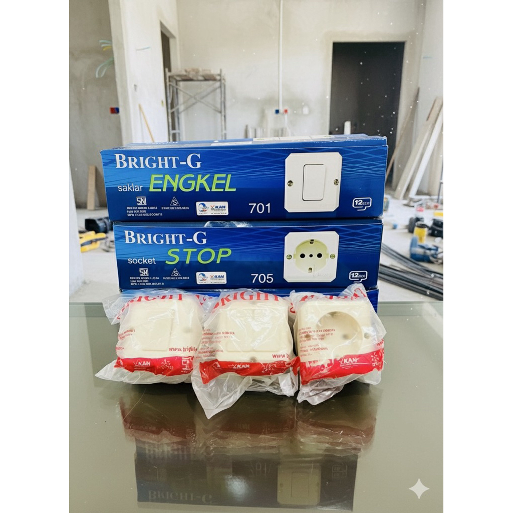 STOP KONTAK SAKLAR ENGKEL SAKLAR SERI OB BRIGHT-G STOP KONTAK SAKLAR ENGKEL SAKLAR SERI TEMPEL TEMBO