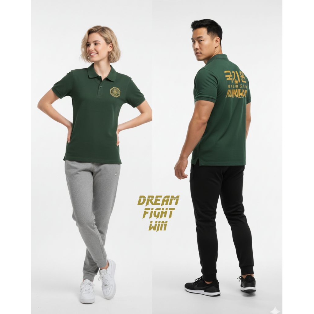 polo shirt taekwondo kukkiwon warna hijau