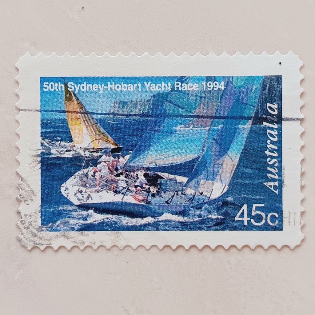 (AD) Perangko Australia 1994 50th Sydney to Hobart Yacht Race - Yachts Passing Tasmanian Coastline 4