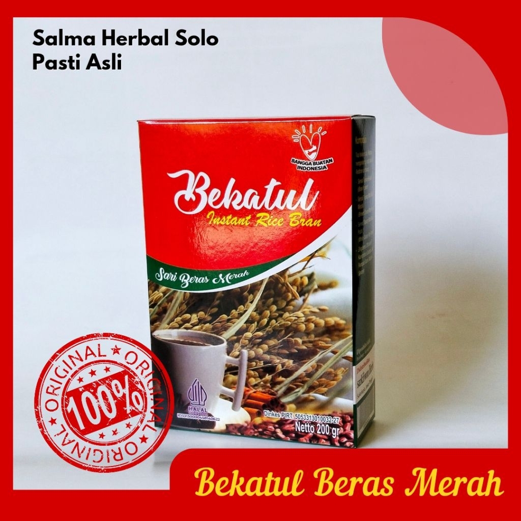 Bekatul Beras Merah Instan Rice Bran 200 gram Salma Herbal Solo