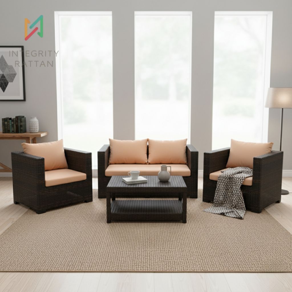 Ruang Tamu Sofa 211 Rotan Sintetis Furniture Aesthetic