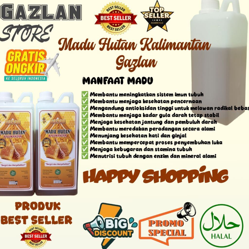 Madu Kalimantan Best Honey 1Kg Madu Manis Kalimantan Asli