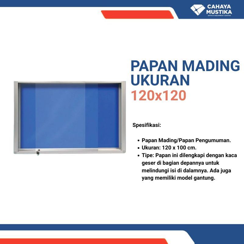 Jual Papan Mading Murah/Papan Mading Sekolah/Papan Mading Kantor Gantung Di Malang Uk 120x120