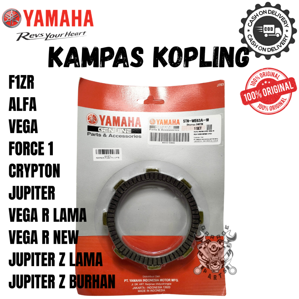 KAMPAS KOPLING YAMAHA 5TN F1ZR ALFA VEGA RLAMA NEW FORCE1 CRYPTON JUPITER ZLAMA BURHAN ASLI ORI YGP