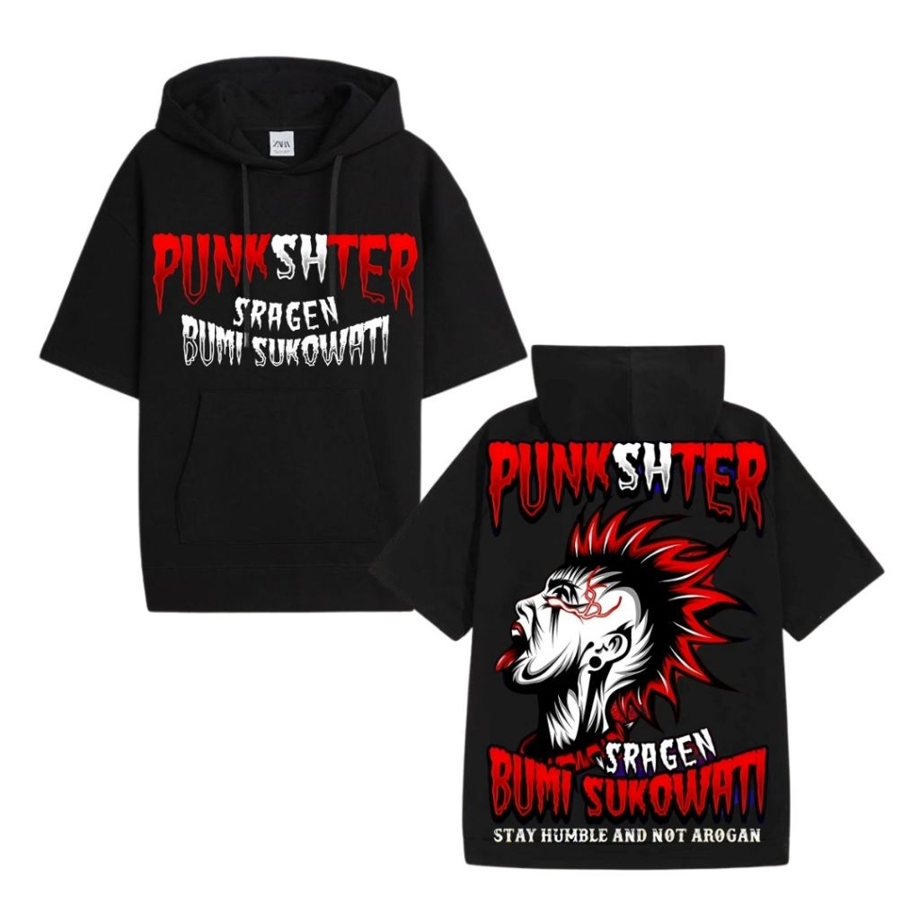 Promo Ts Hoodie Punkshter Sragen - Punkshter Bumi sukowati Bahan Cotton Fleece Tebal Murah Dan Halus