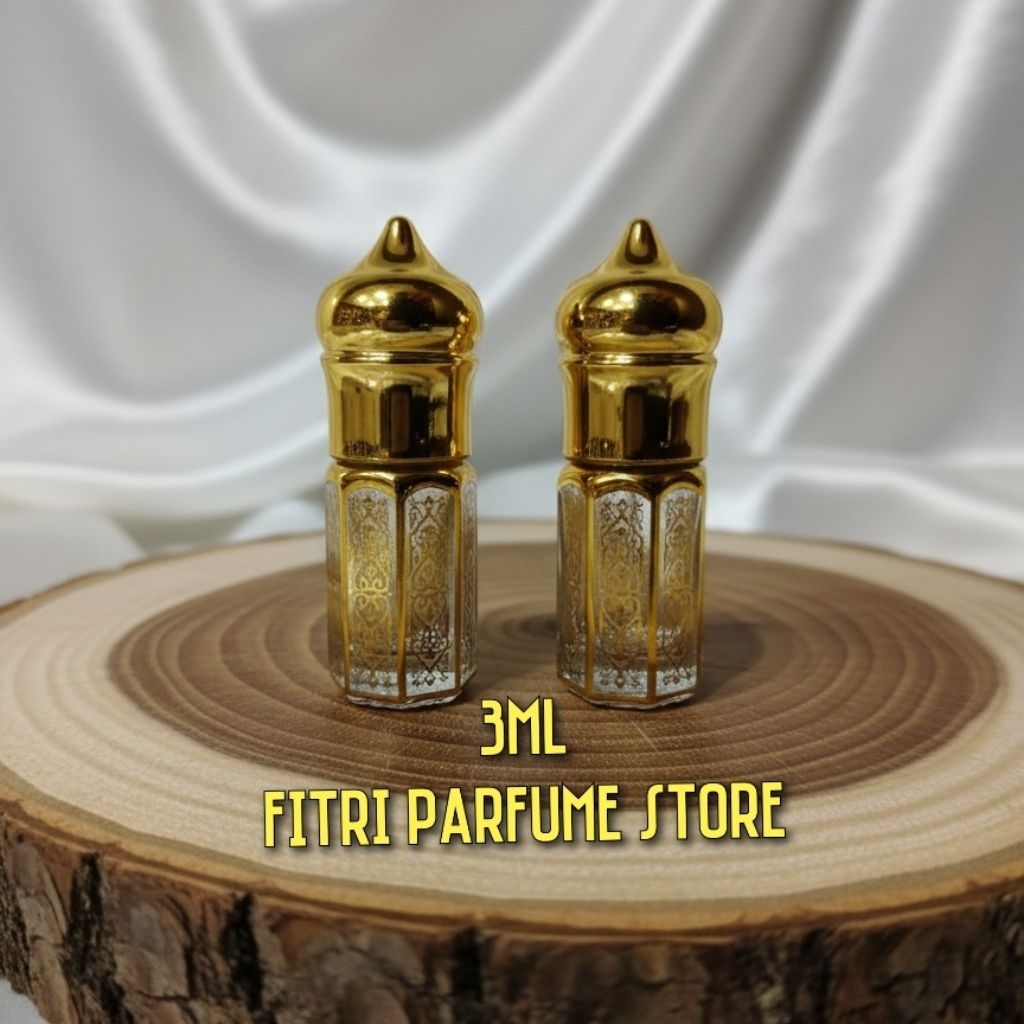 Botol parfum oles stik kaca kubah 3ml