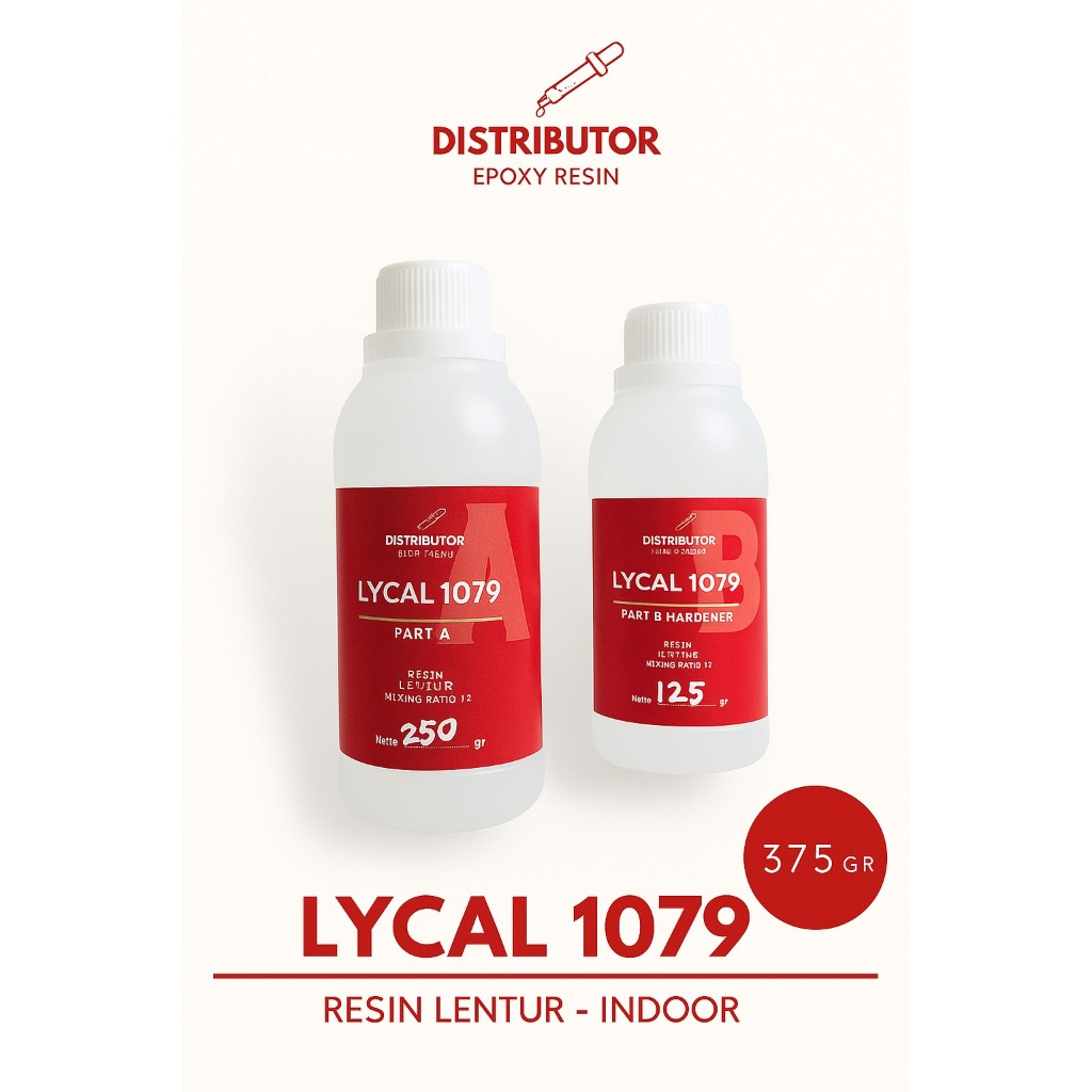 Resin bening Lycal (Lentur) dgn Katalis - Lycal 1079 - 375 gr