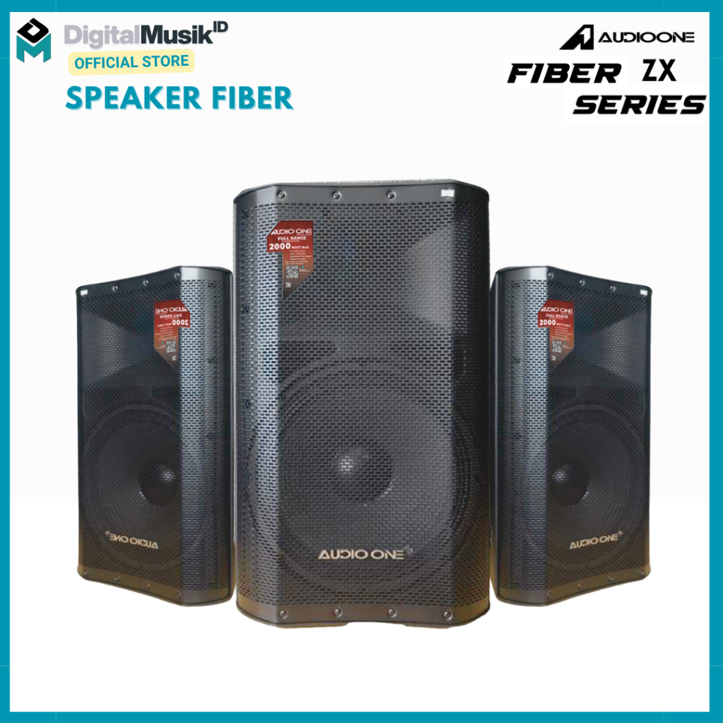 AUDIO ONE Speaker 15 Inch Pasif Aktif ZX 115 Monitor Bluetooth USB MP3 Original Box Fiber | DM