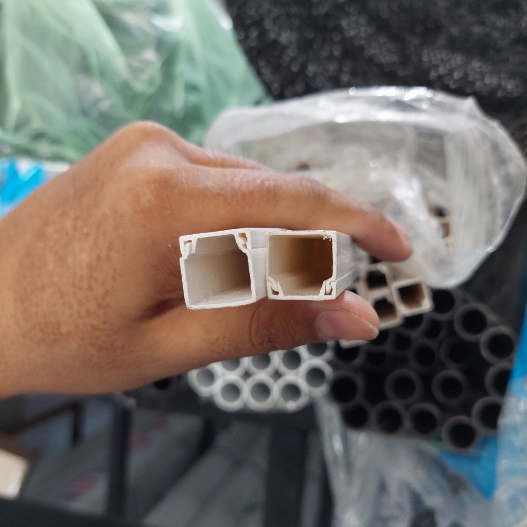 Fukushima kabel duct 16x16x3000 mm Cable duct 16x16 mm Panjang 3 meter