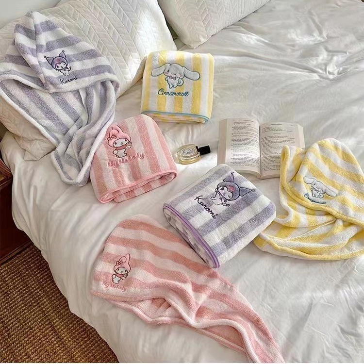 Handuk Mandi Besar Kecil Sanrio Handuk Keramas/Handuk Mandi Set 3in1/handuk kepala keramas/handuk/Ha